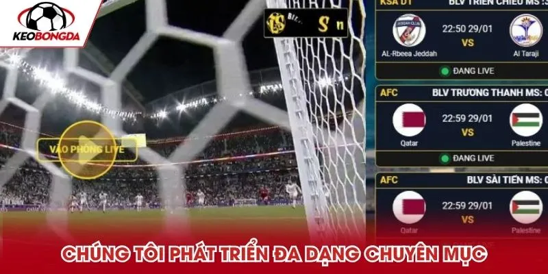Chúng tôi phát triển đa dạng chuyên mục